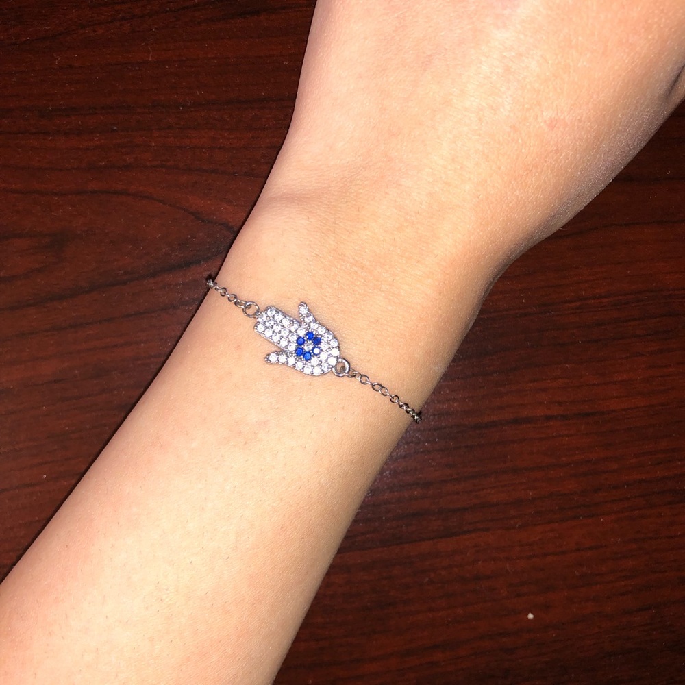 Silver Hamsa Bracelet